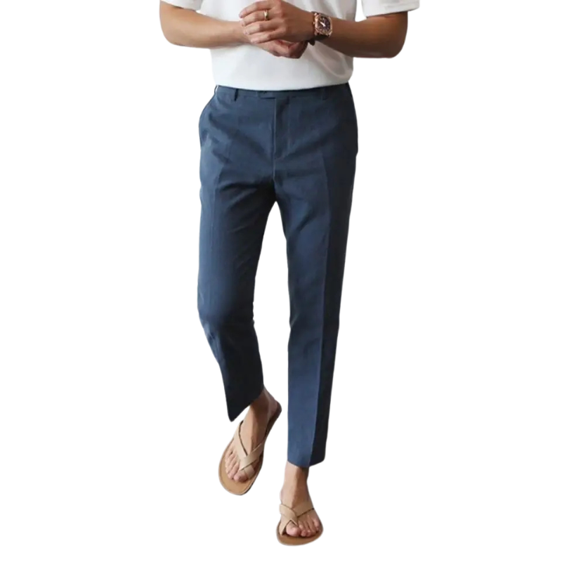 Pantalon Chino en Coton et Polyester