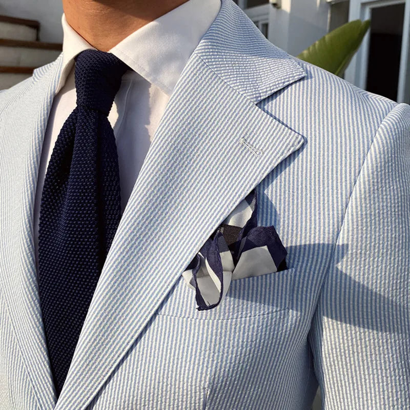 Blazer Homme à Croisé en Bleu